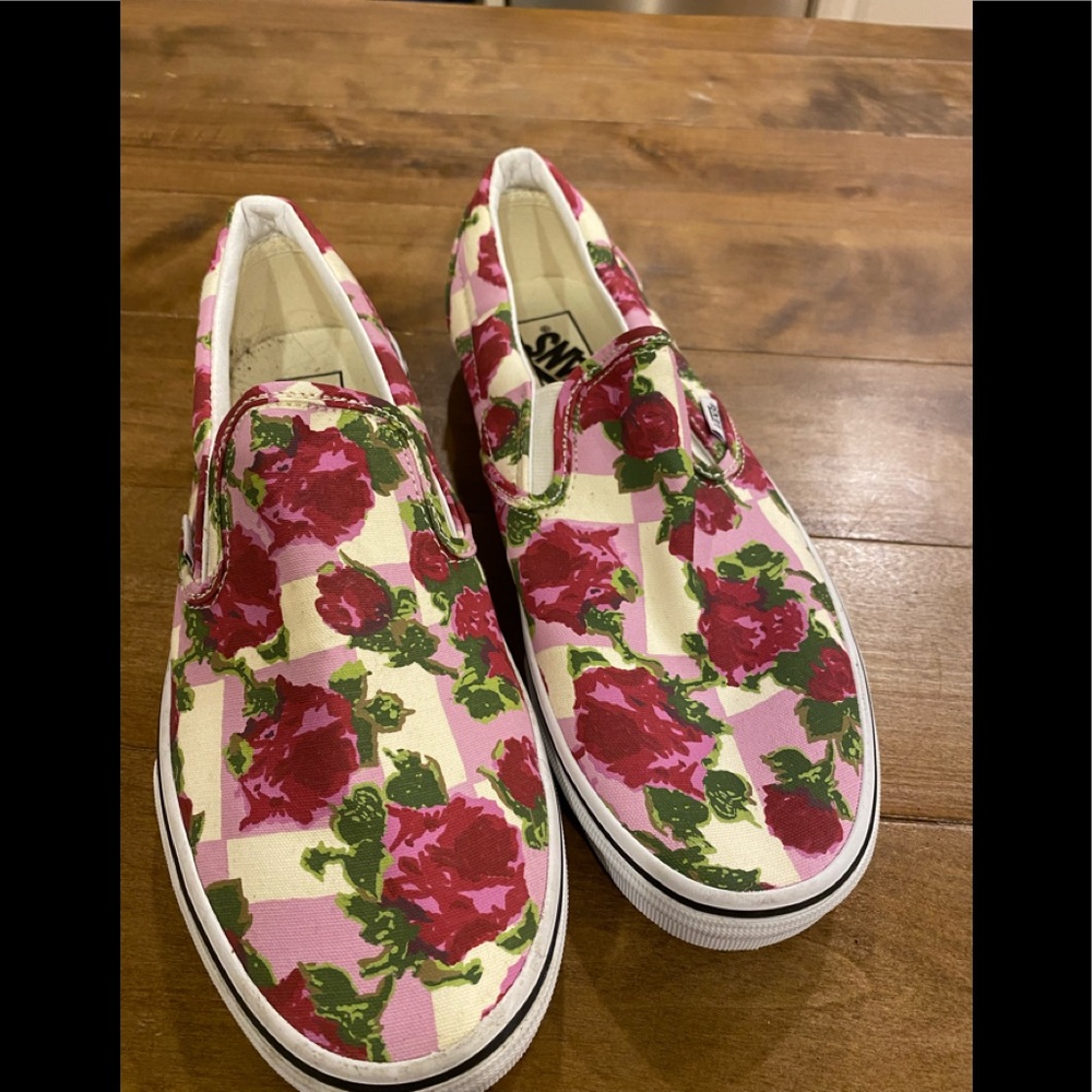 Floral Van Slip Ons Men’s 8/ Women’s 9.5